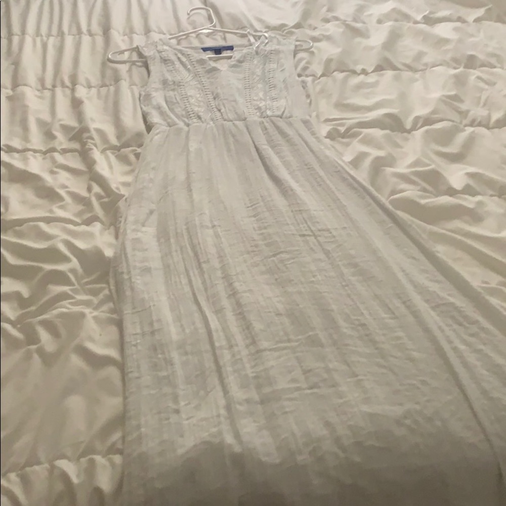 White linen dress